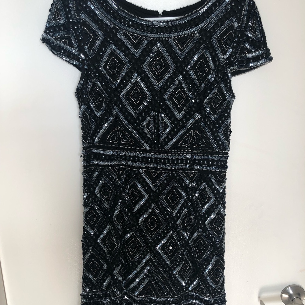 Black sequin dress